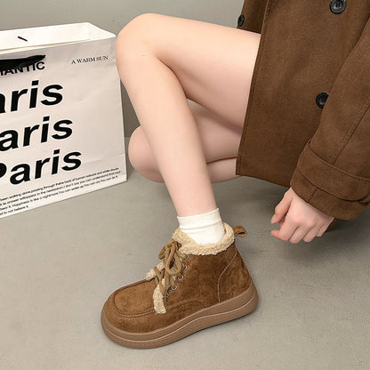 Damen Winterstiefel Warm Flauschig mit Reißverschluss