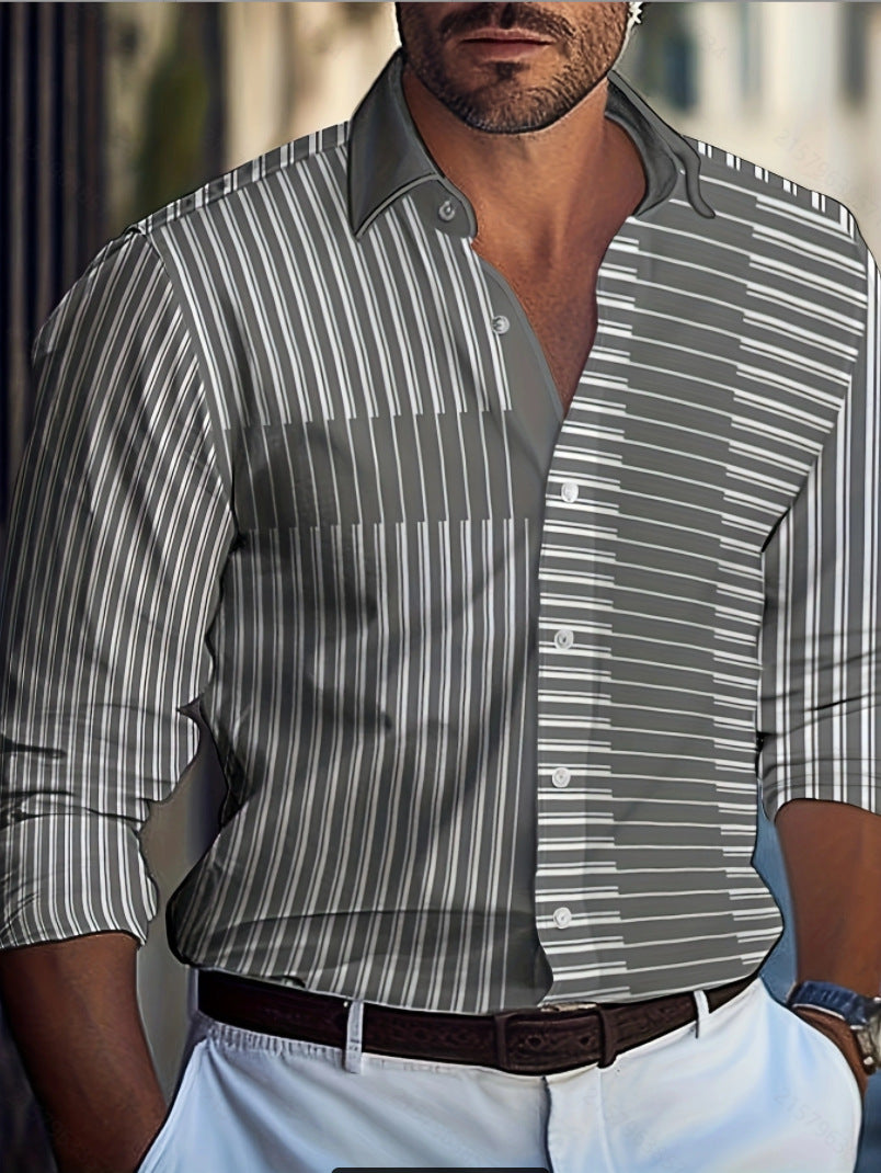 Herren Hemd Modernes Muster Slim Fit Berlin Style