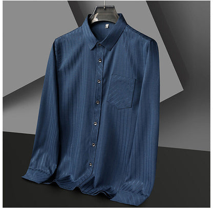 Herren Hemd Langarm Elegant Streifen Design