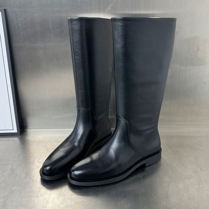 Damen Stiefel Leder Elegant Schnürsenkel Hochwertig - BerlinGlamour