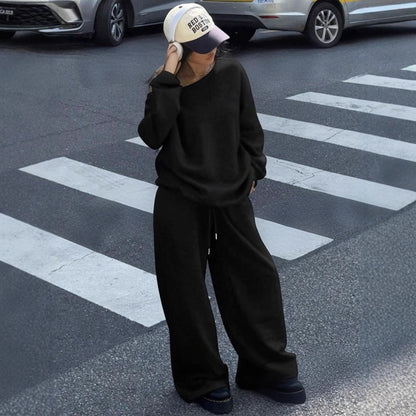 Damen Oversized Sweatanzug Bequem Atmungsaktiv Damenmode