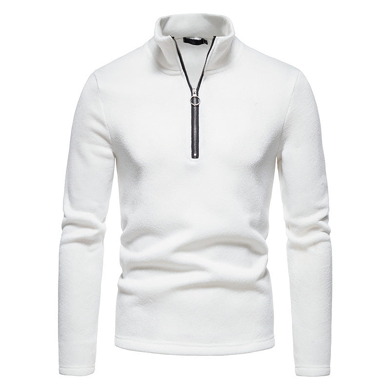 Herren Strickpullover Modern mit Zipper Hochkragen