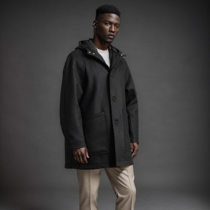 Herren präktische und elegante Softshell-Jacke mit Kapuze Berlin-Glamour.