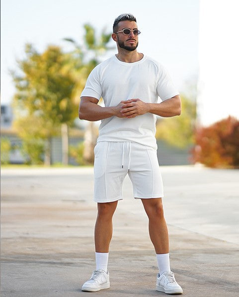 Herren Sportset Kurzarm mit bequemen Laufshorts