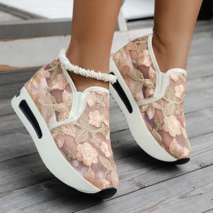 Damen Sneaker Bequem Glitzernd Atmungsaktiv