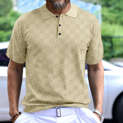 Herren Polo-Shirt Modern mit Struktur und Komfort-Kragen