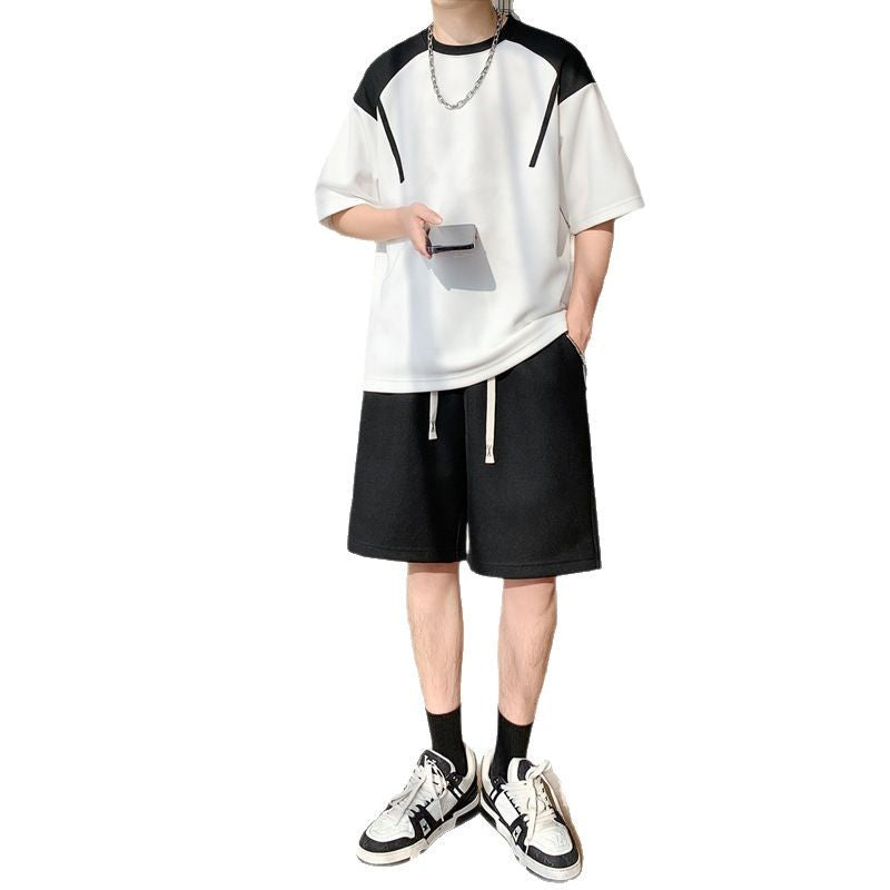 Herren Sportset T-Shirt und Shorts Atmungsaktiv Leicht