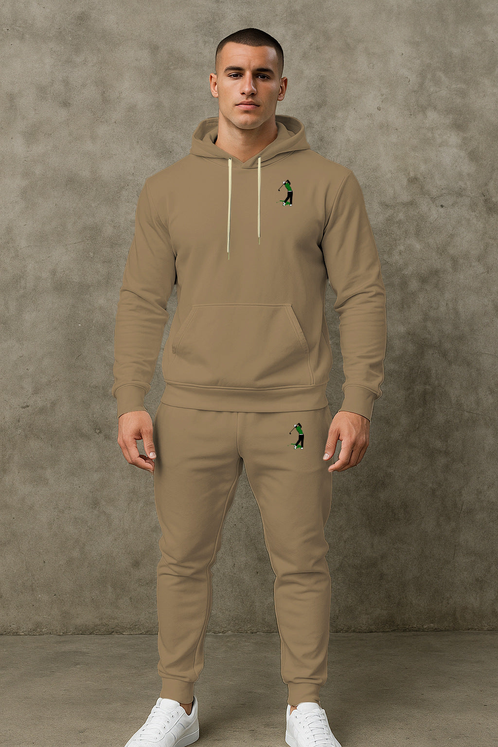Herren Sportanzug mit Kapuze Ganzkörper Set Fashion