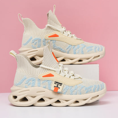 Damen Sneaker Sport Strick Laufsohle Rutschfest - BerlinGlamour