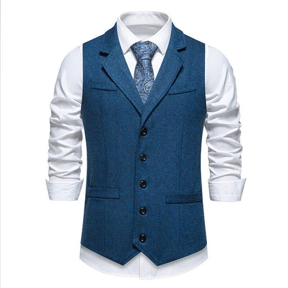 Herren Anzugweste Modern Slim Fit mit feiner Struktur