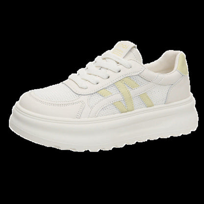 Damen Sneaker Sportlich Plateau atmungsaktiv