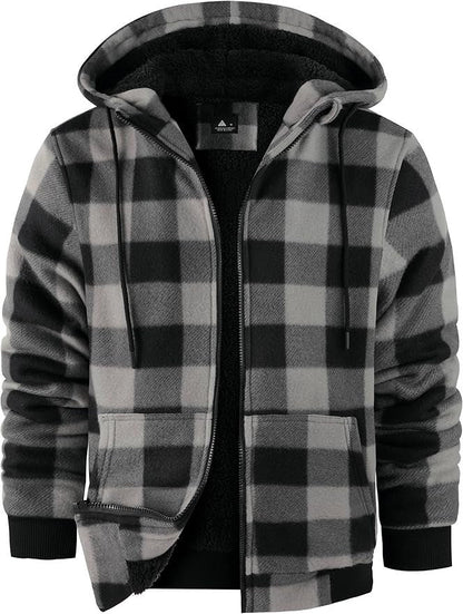 Herren Flanelljacke Gefüttert Urban Karo Muster
