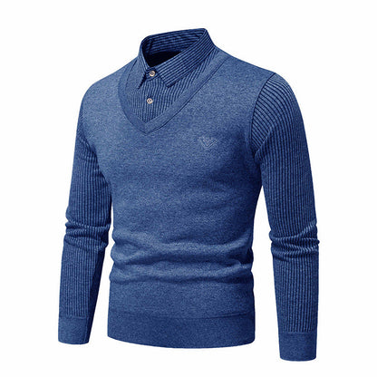 Herren Strickpullover Eleganter V-Ausschnitt Modern