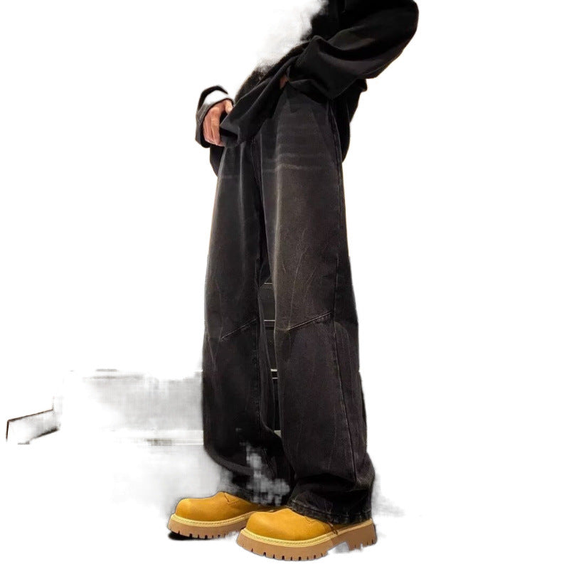 Herren Jeans Cargo Lässig Outfit Fransensaum