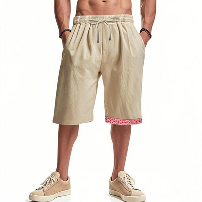 Herren Bermudashorts Bequem Elastisch Mit Kordelzug