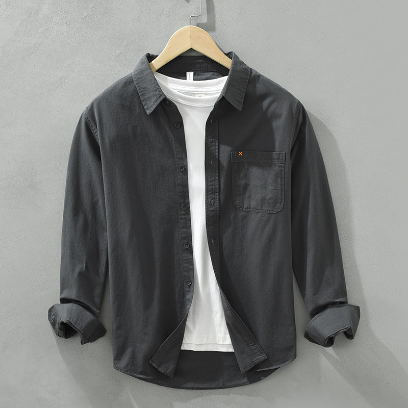 Baumwollhemd Herren Bequem Vielseitig Modern