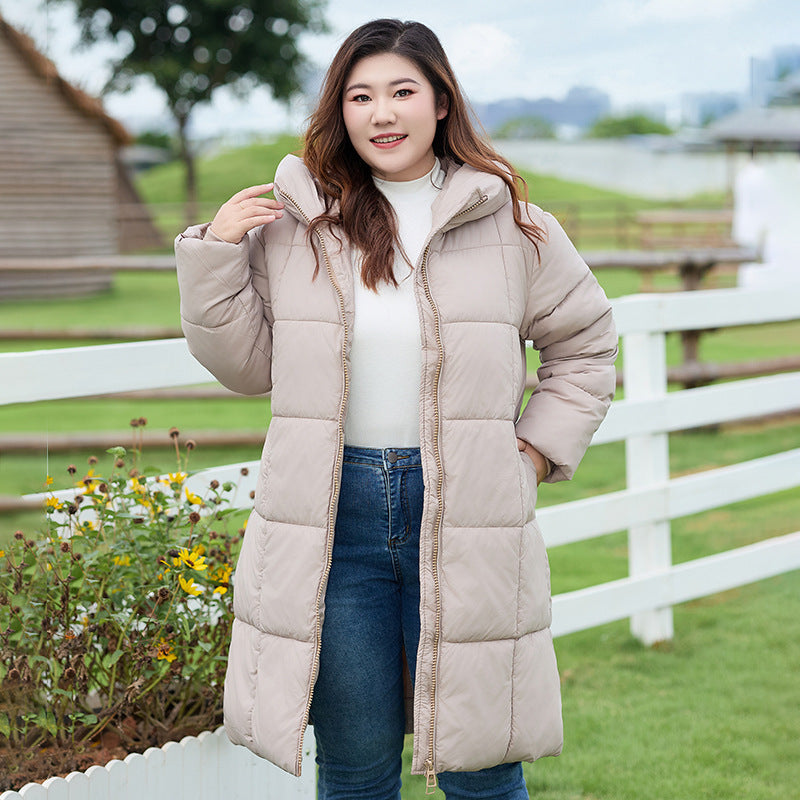 Damen Pufferjacke Warm Kapuze Reißverschluss Winter - BerlinGlamour
