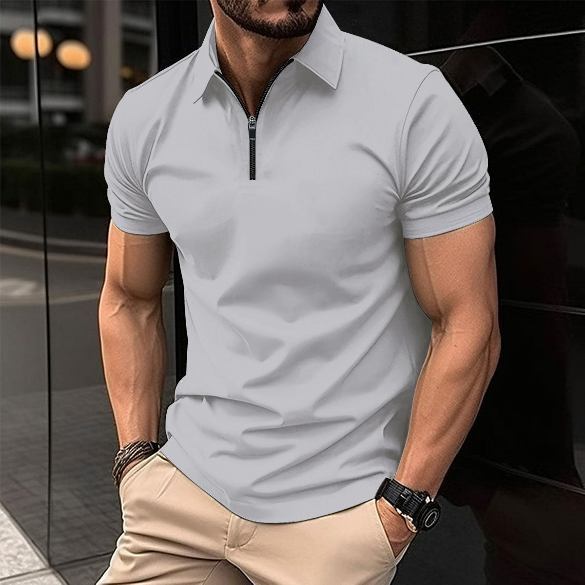 Herren Performance Polo-Shirt Modern Slim Fit