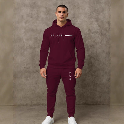 Herren Jogginganzug Set Kapuze Taschen Sportlich Komfortabel