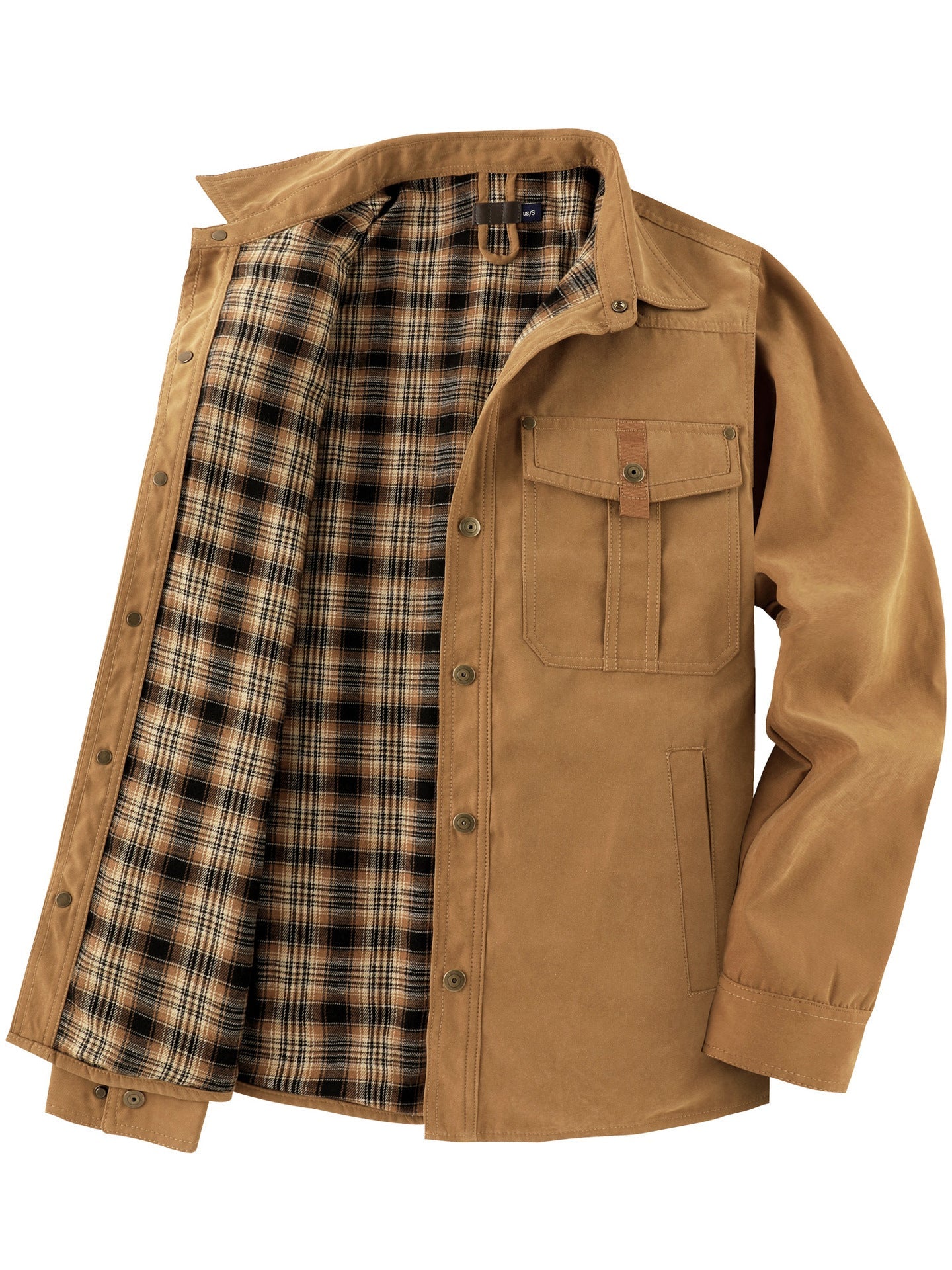 Herren Arbeitsjacke Flanell gefüttert Warm