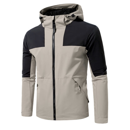 Herren Windbreaker Jacke Wasserdicht mit Kapuze und Taschen