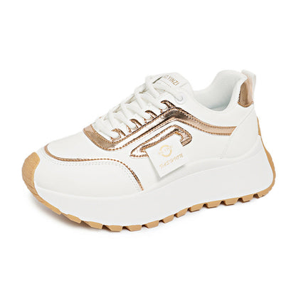 Damen Sneaker Sportlich Glänzend Mit Dämpfung