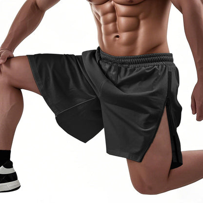 Herren Sportshorts Elastisch Mit Reißverschluss