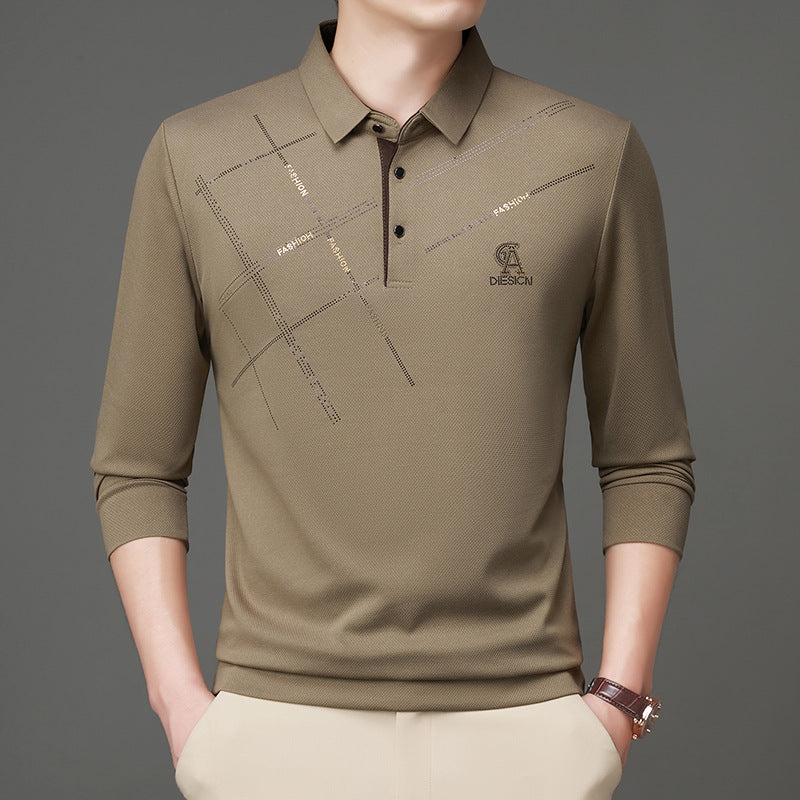 Herren Poloshirt Modern Grafikdruck Funktionstuch