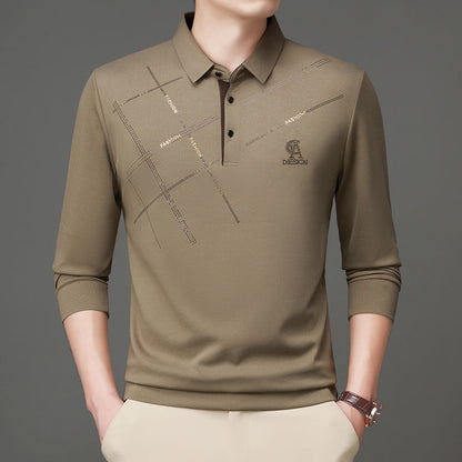 Herren Poloshirt Modern Grafikdruck Funktionstuch