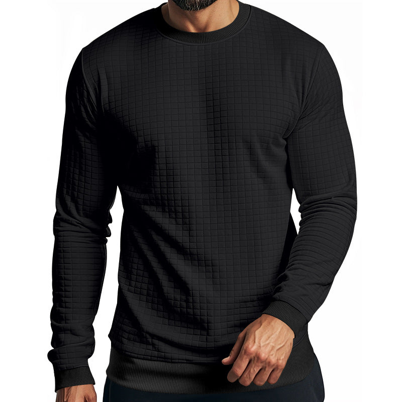 Herren Sweatshirt Langarm Elastisch Strukturiert Modern