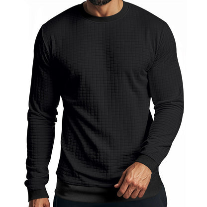 Herren Sweatshirt Langarm Elastisch Strukturiert Modern
