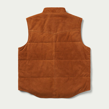 Herren Lederweste Wildleder Mit Taschen Knöpfe