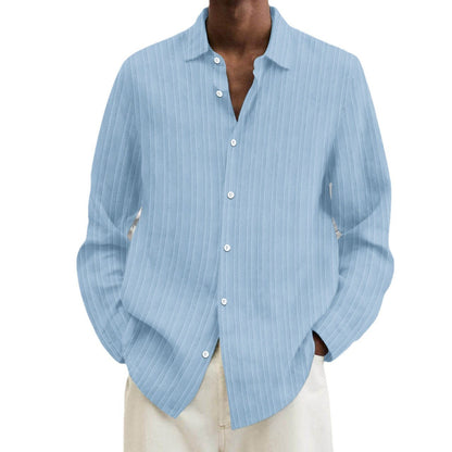 Herren Langarmshirt Modern mit Struktur und Slimfit