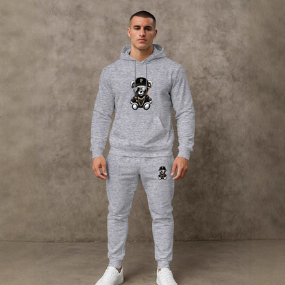 Herren Hoodie Set Streetwear Style Schwarz