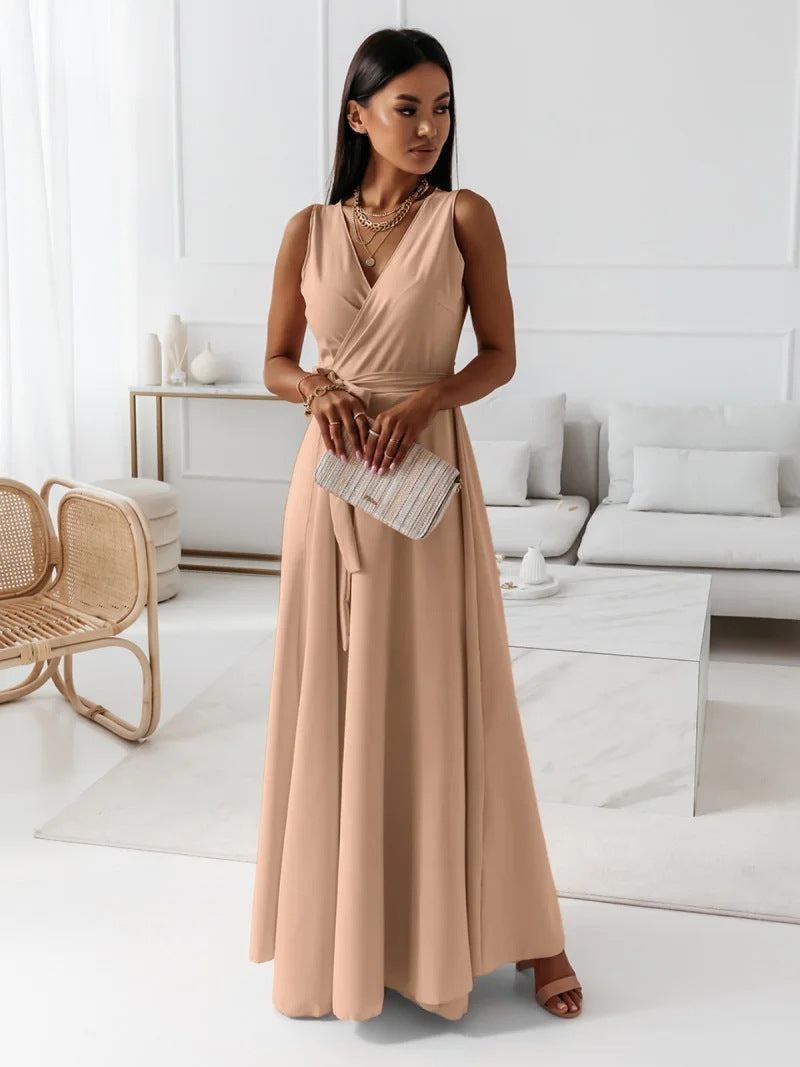 Elegantes Minikleid Damen Wickelkleid V-Ausschnitt