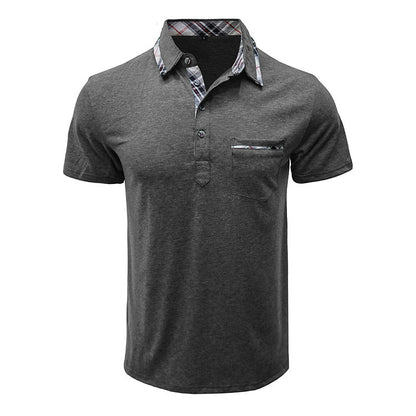 Herren Polohemd Kurzarm Karomuster Modern Berlin Style