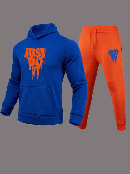 Herren Sportset Hoodie Jogginghose Bequem Trendig