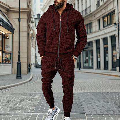 Herren Freizeitanzug Modern mit Kapuze und Taschen