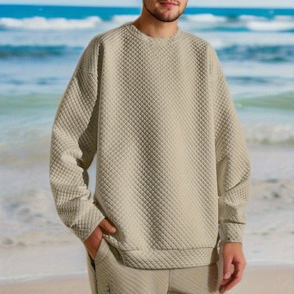 Herren Sweatshirt Steppmuster Lässig Modern - BerlinGlamour
