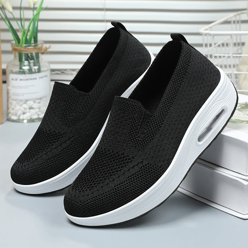 Damen Sneaker Bequem Slip On Weich