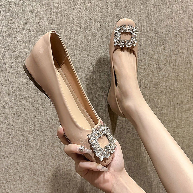 Damen Ballerinas Schmuckdetail Elegant Glitzernd