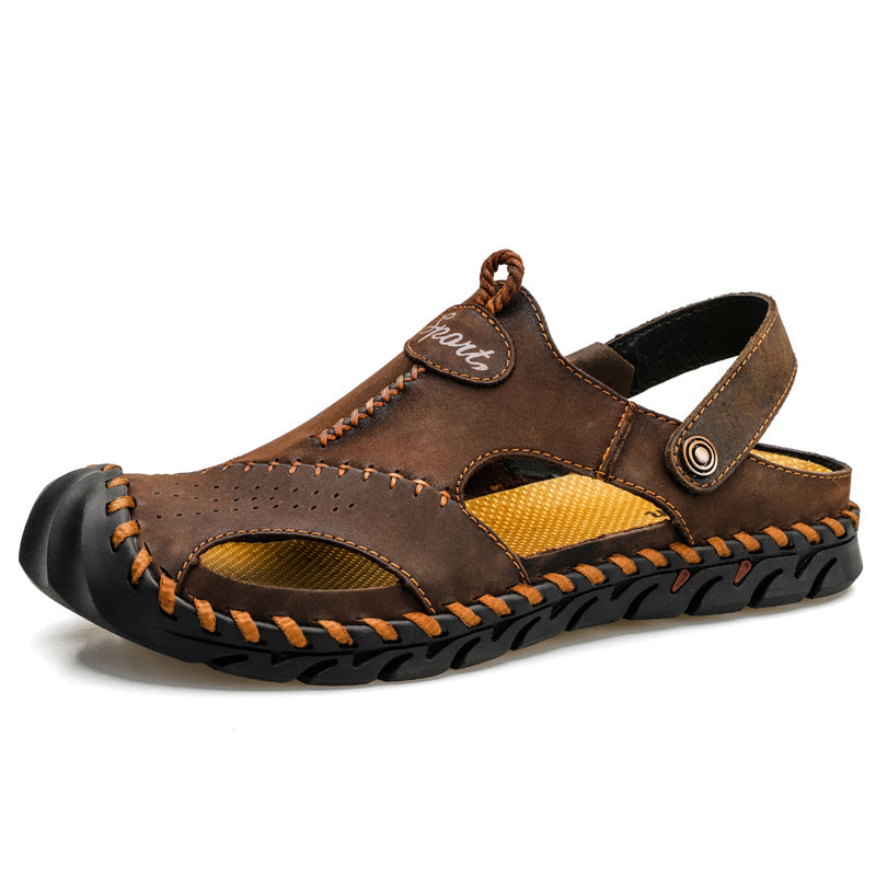 Herren Sandalen atmungsaktiv mit Luftlöchern und verstellbarem Riemen