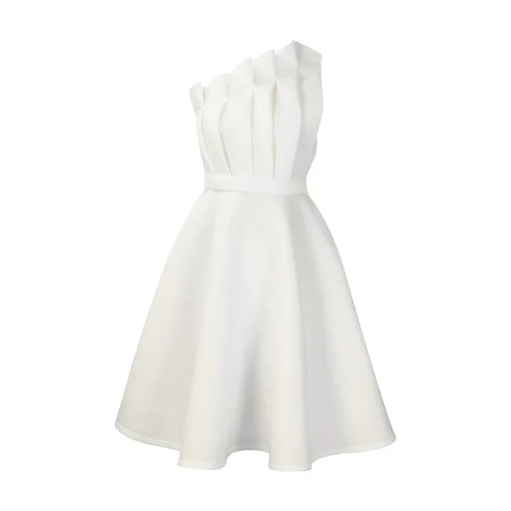 Damen Kleid One-Shoulder Schick Elegantes Abendkleid - BerlinGlamour