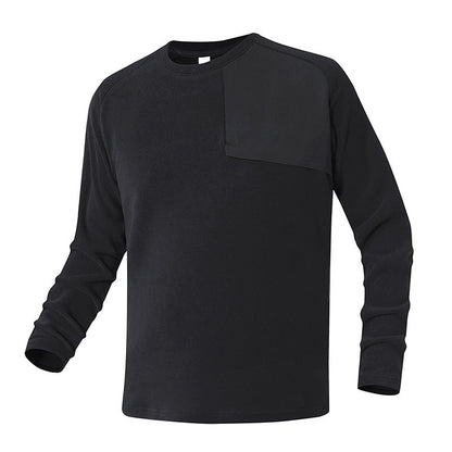 Herren Funktionsshirt Langarm mit Brusttasche Sportlich