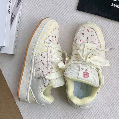 Damen Sneaker Sportlich Mit Print Gepolstert