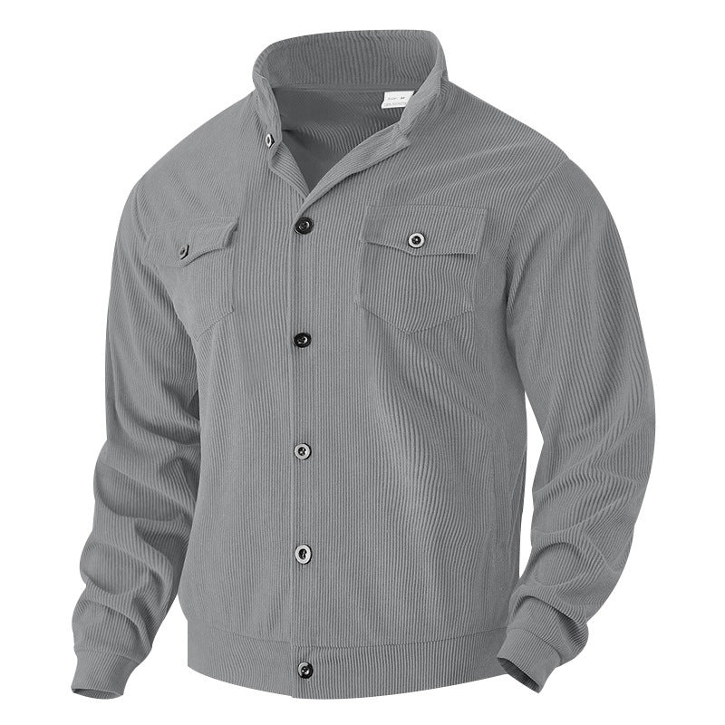 Herren Lederjacke Vintage Stil mit Taschen