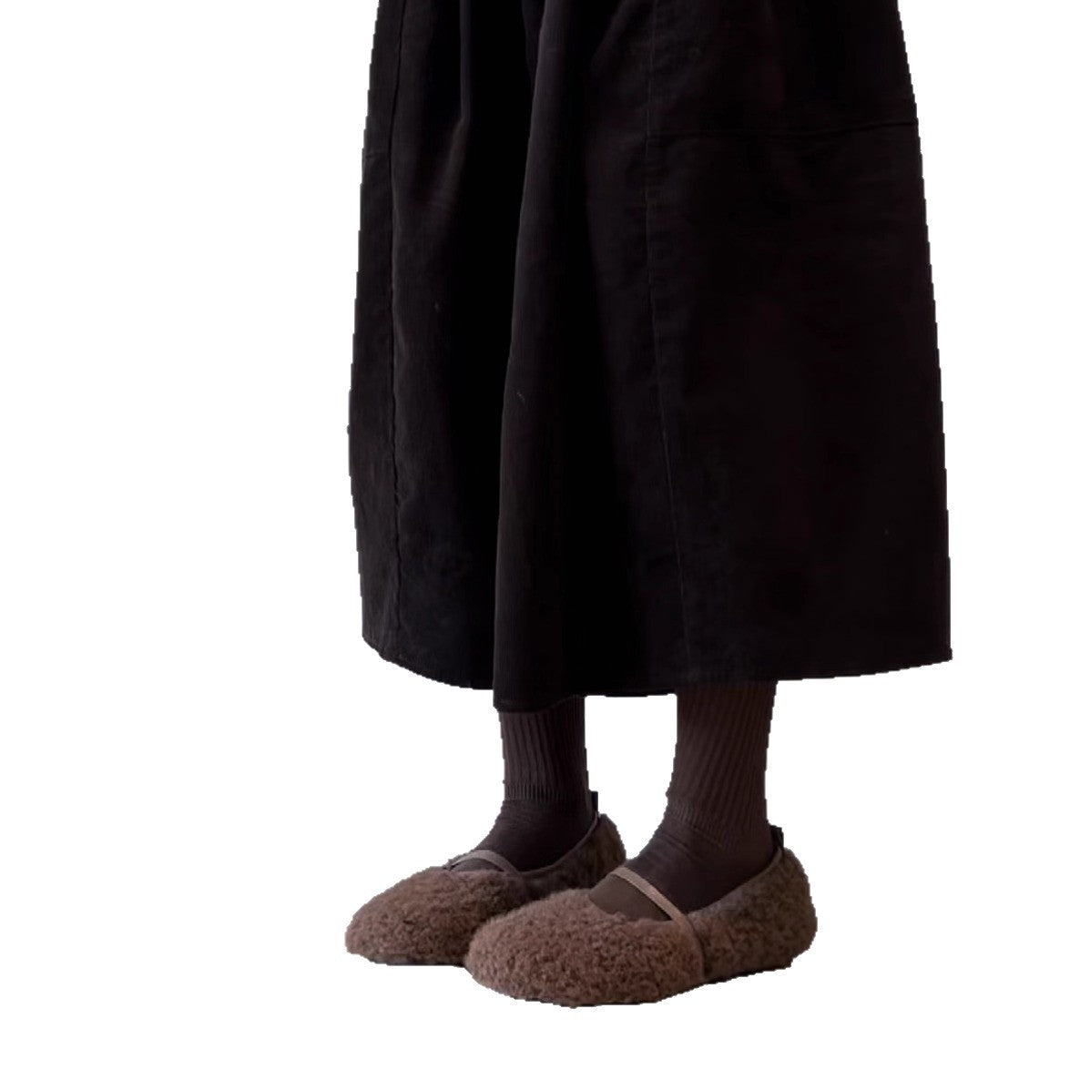 Damen Hausschuhe Flauschig Warm mit Riemchen