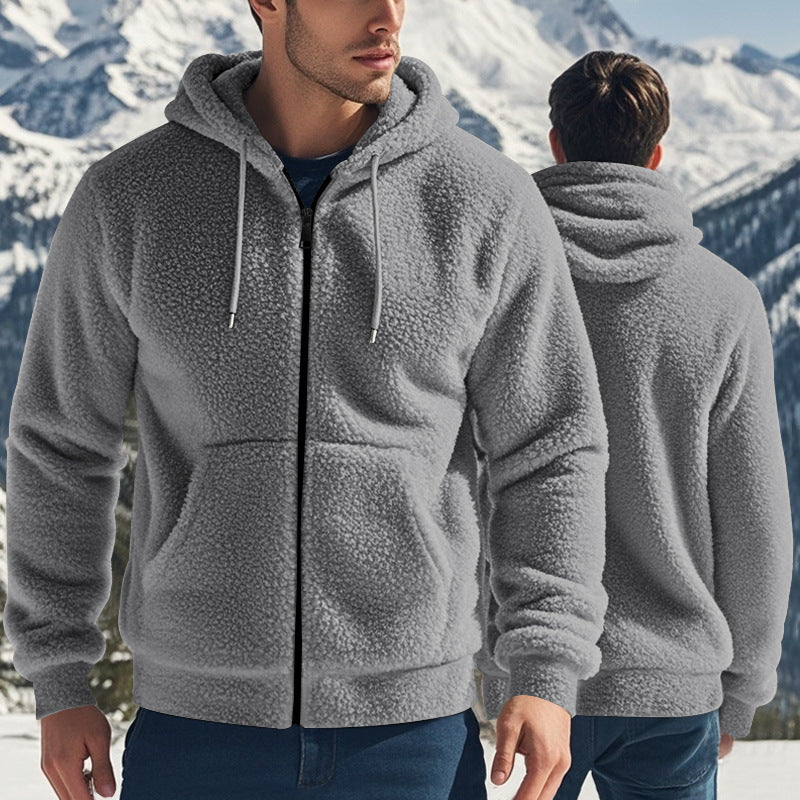 Herren Fleecejacke Warm mit Reißverschluss Hochkragen