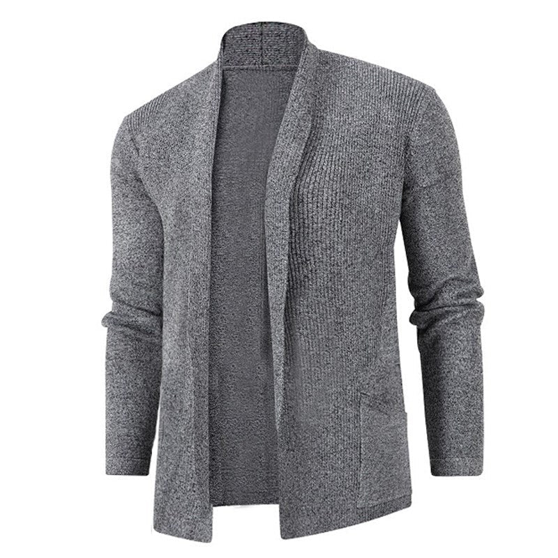 Herren Strickjacke Modern Offener Schnitt Mit Taschen - BerlinGlamour
