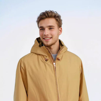 Herren Übergangsjacke Funktional mit Abnehmbarer Kapuze Modern